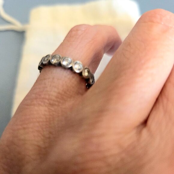Pandora sterling silver ring with cubic zirconia. - Picture 4 of 7